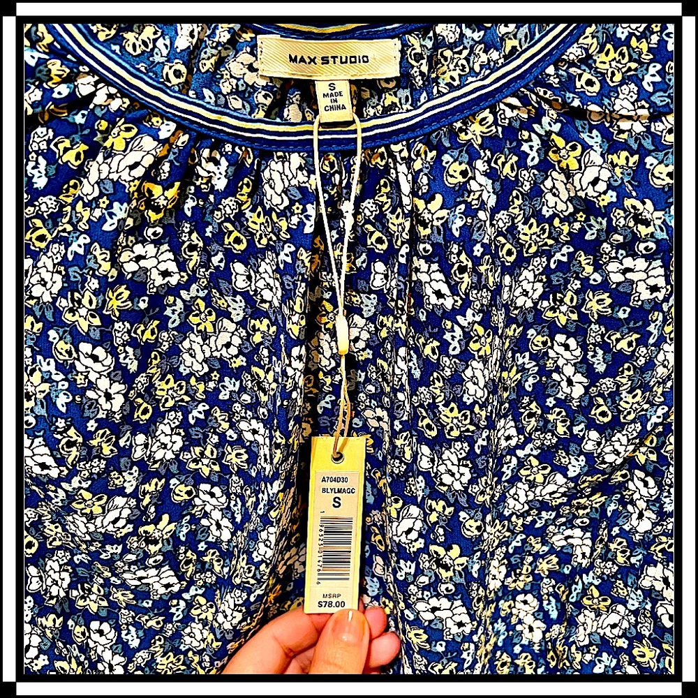Max Studio “Bubble Hem Top” NWT - Picture 4 of 6